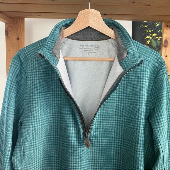 Vineyard Vines X Jim Nantz Plaid Pescadero Half-Zip Performance Pullover - Picture 7 of 15